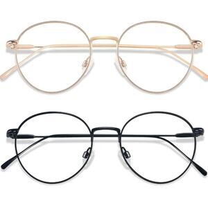 ANDWOOD Blue Light Blocking Glasses Women Men Small Face Computer Clear...